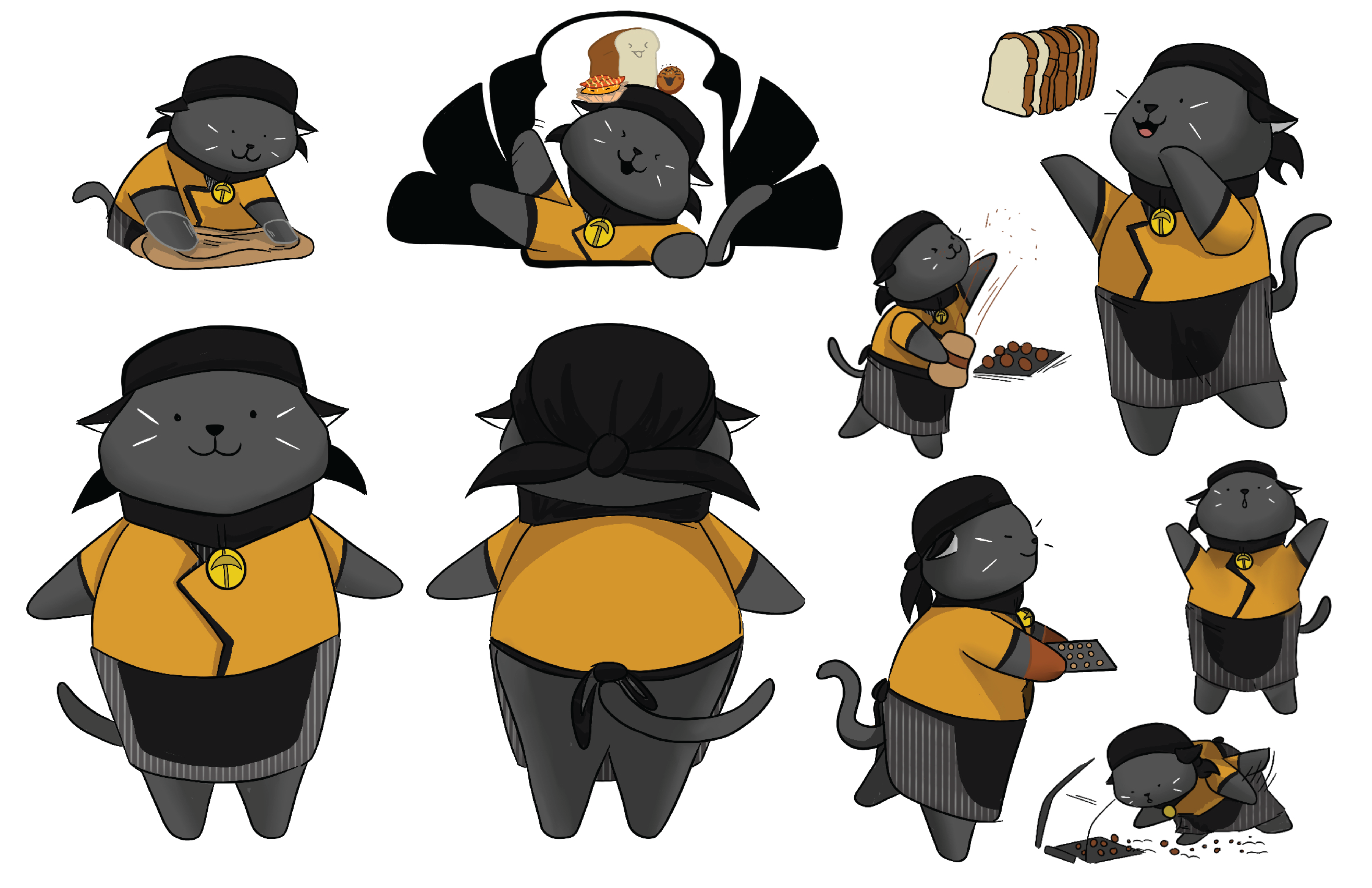 Hitotema Bakery mascot turnaround